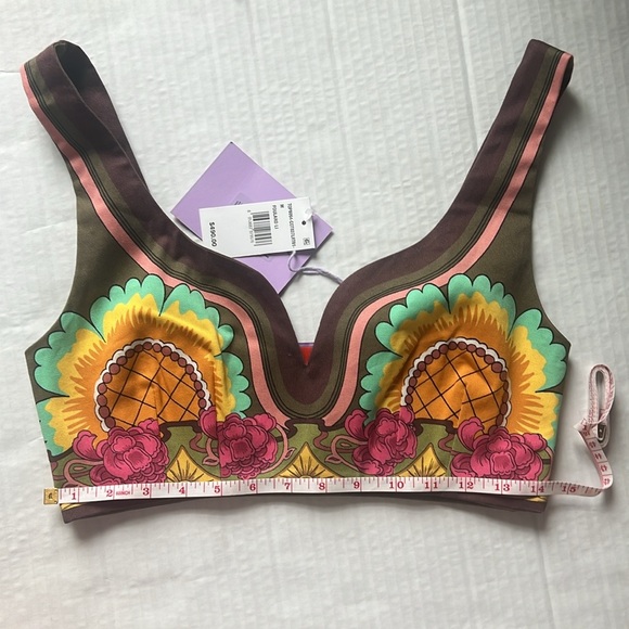 La DoubleJ Baia Printed Stretch Cotton Bralette Top - Picture 11 of 11